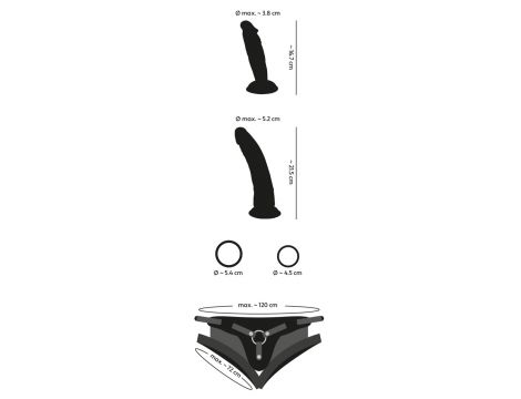 Zestaw strap on You2Toys z dwoma dildami - 10
