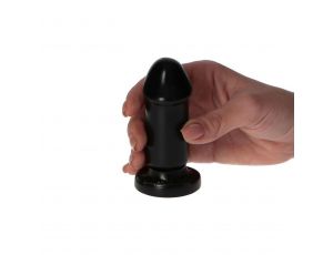 Korek analny Mio Toyz4lovers czarny 8 cm z przyssawką