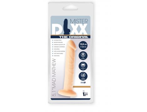 Dildo realistyczne Mr. Dixx Mad Mathew z przyssawką 13.5 cm - 10