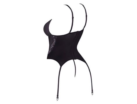 Koszulka z podwiązkami Cottelli LINGERIE czerwono czarna L - 13
