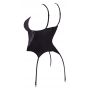 Koszulka z podwiązkami Cottelli LINGERIE czerwono czarna L - 14