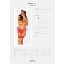 Pas do pończoch Rediosa Obsessive czerwony S/M z stringami - 8