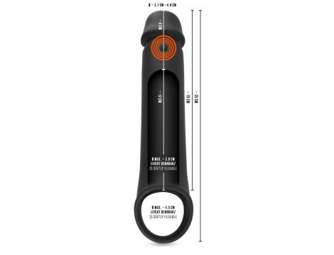 Przedłużka na penisa Rebel RC z wibracjami 25 cm - 10