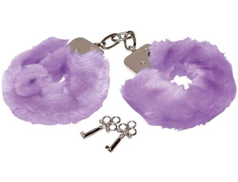 Kajdanki z miękkim futerkiem fioletowe Love Cuffs