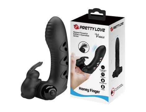 Silikonowa nakładka na palec króliczek Pretty Love Honey Finger 10 wibracji
