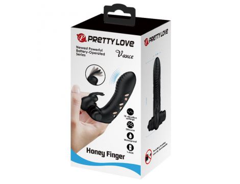 Silikonowa nakładka na palec króliczek Pretty Love Honey Finger 10 wibracji - 12