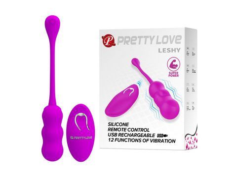 Bezprzewodowe wibrujące jajko Pretty Love Leshy silikonowe z pilotem