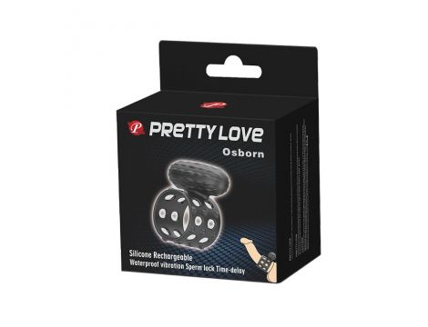 Pierścień erekcyjny wibrujący Pretty Love Osborn czarny silikonowy - 9