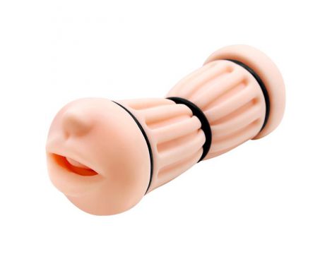Podwójny masturbator Crazy Bull Nancy prążkowany realistyczny - 2