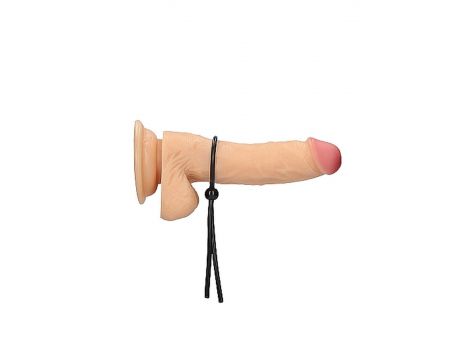 Pierścień erekcyjny silikonowy ShotsToys regulowany czarny - 5