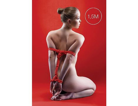 Lina bondage Ouch! nylonowa czerwona 1,5 m - 2
