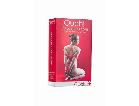 Lina bondage Ouch! nylonowa czerwona 1,5 m