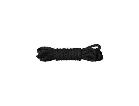 Mini lina Kinbaku Ouch! 1,5m czarna nylonowa 6mm - 3