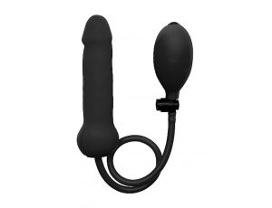 Dildo nadmuchiwane silikonowe Ouch realistyczne czarne 16 cm