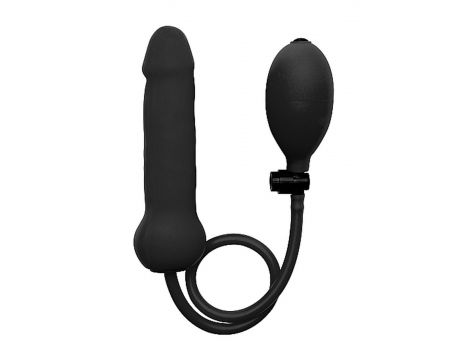 Dildo nadmuchiwane silikonowe Ouch realistyczne czarne 16 cm
