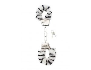 Kajdanki futrzane zebra ShotsToys