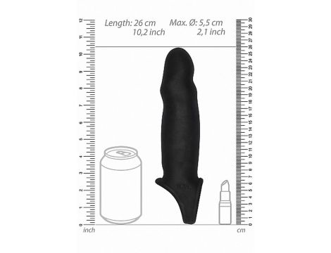Przedłużka na penisa Sono No.17 czarna 26 cm - 4