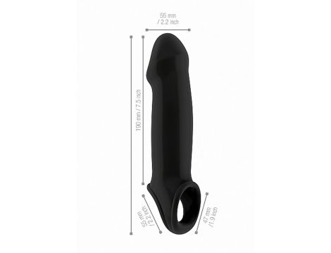 Przedłużka na penisa Sono No.17 czarna 26 cm - 9