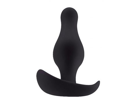 Korek analny z rączką ShotsToys silikonowy mały czarny 9 5 cm - 3