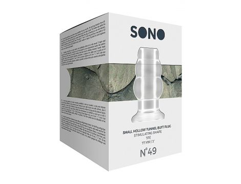 Korek analny tunelowy mały Sono transparentny 8 cm - 3