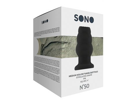 Korek analny tunel średni Sono czarny 10 cm - 4