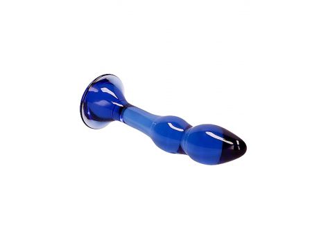 Dildo szklane Gallant Chrystalino niebieskie 18 cm - 6