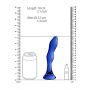 Dildo szklane Gallant Chrystalino niebieskie 18 cm - 6