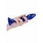 Dildo szklane Gallant Chrystalino niebieskie 18 cm - 9