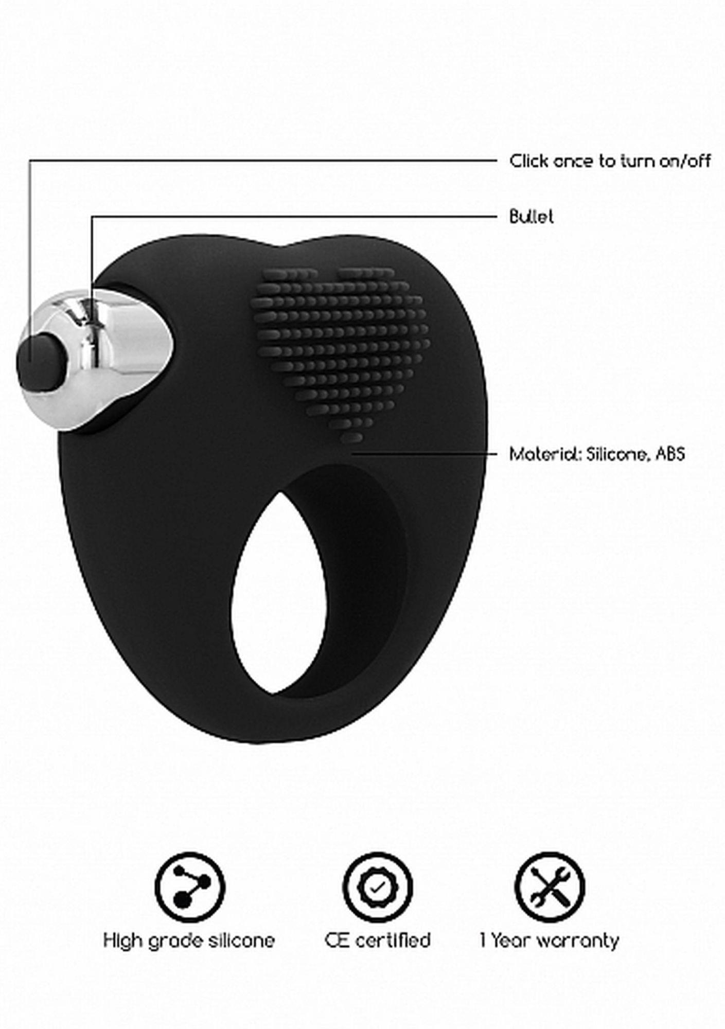 aubin vibrating cockring - black