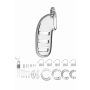 Pas cnoty ManCage Model 06 transparentny 14 cm regulowany - 4