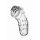 Pas cnoty ManCage Model 06 transparentny 14 cm regulowany