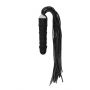 Black Whip with Realistic Silicone Dildo - Black - 2