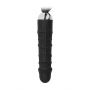 Black Whip with Realistic Silicone Dildo - Black - 4