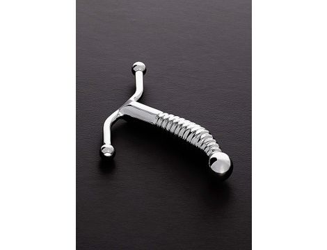 Masażer prostaty prążkowany Steel ze stali nierdzewnej 16 cm