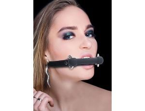 Knebel bitowy silikonowy Ouch czarny 12,5 cm