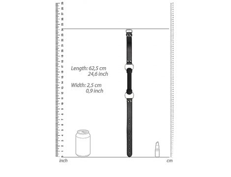 Knebel bitowy silikonowy Ouch czarny 12,5 cm - 3