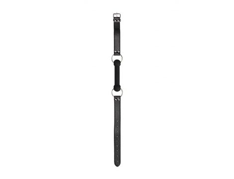 Knebel bitowy silikonowy Ouch czarny 12,5 cm - 5