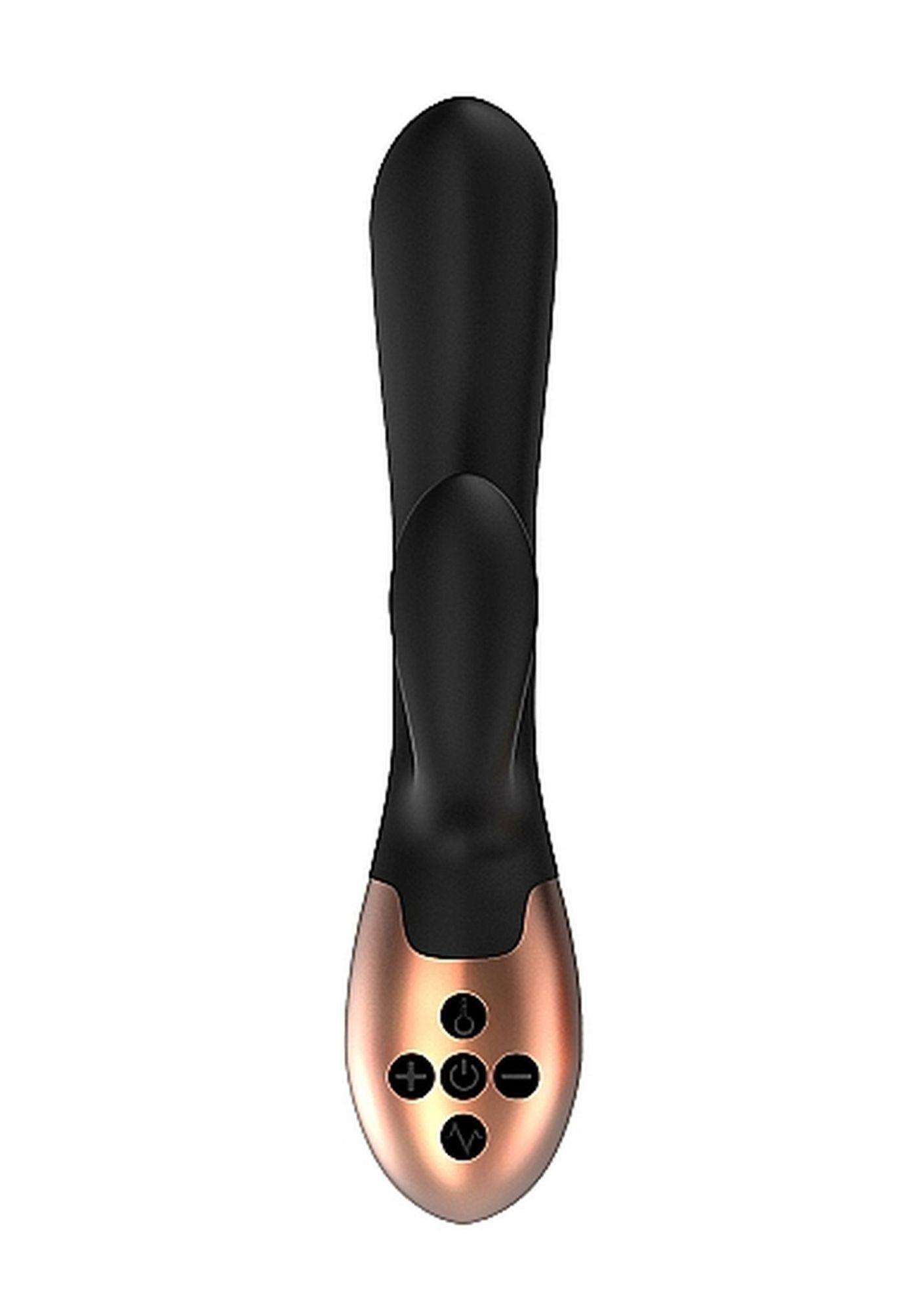 heating g-spot vibrator - exquisite - black