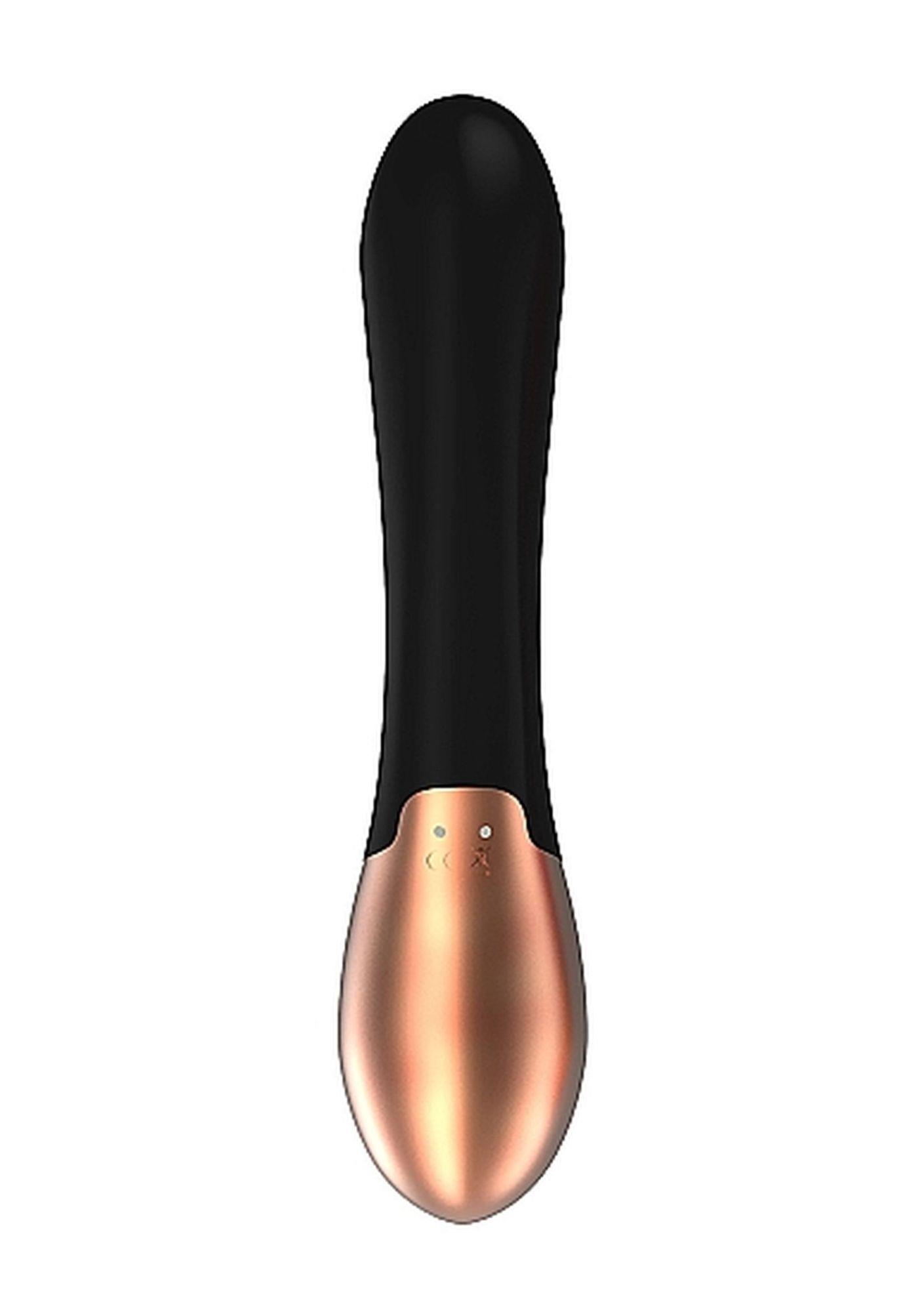 heating g-spot vibrator - exquisite - black