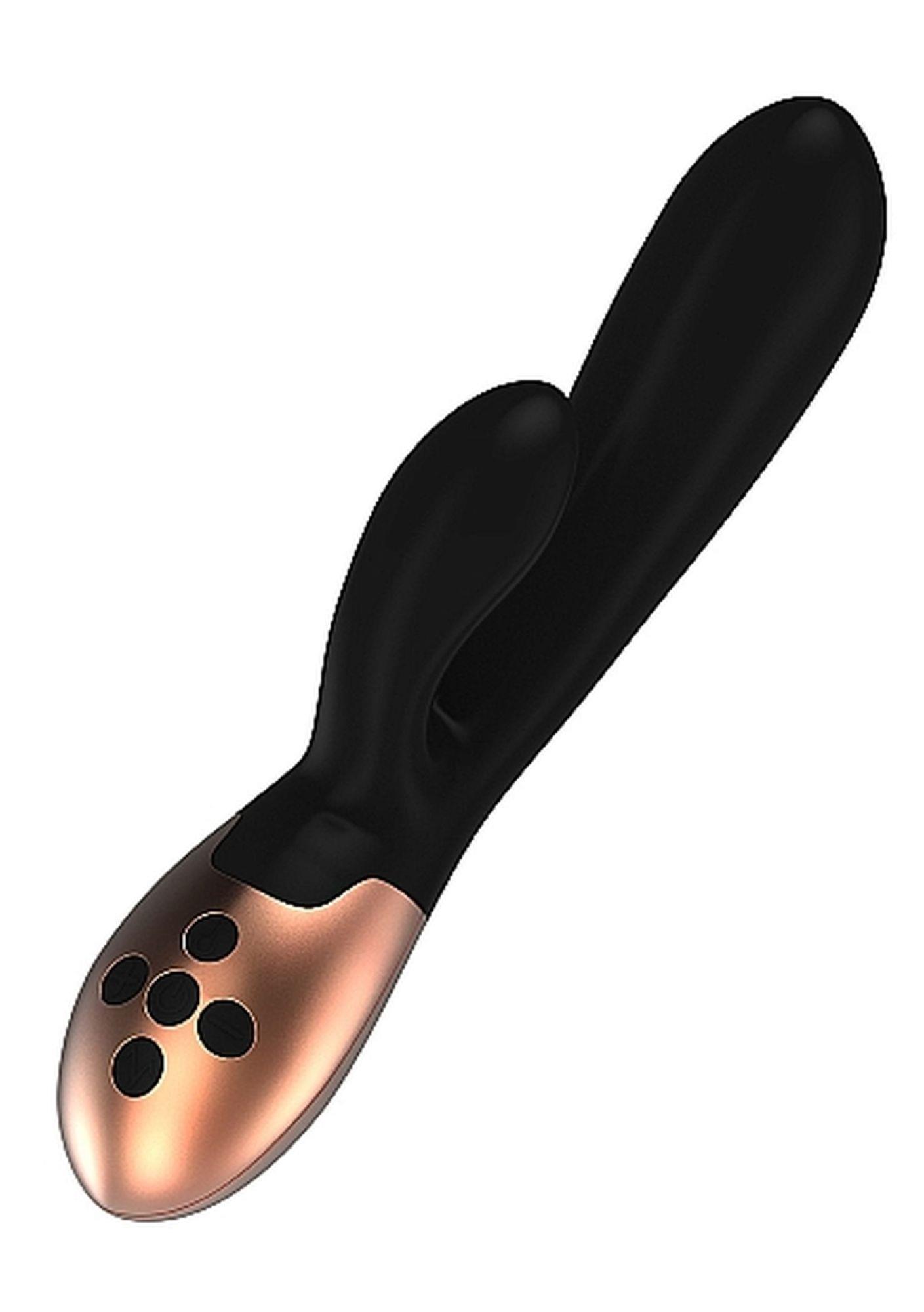 heating g-spot vibrator - exquisite - black