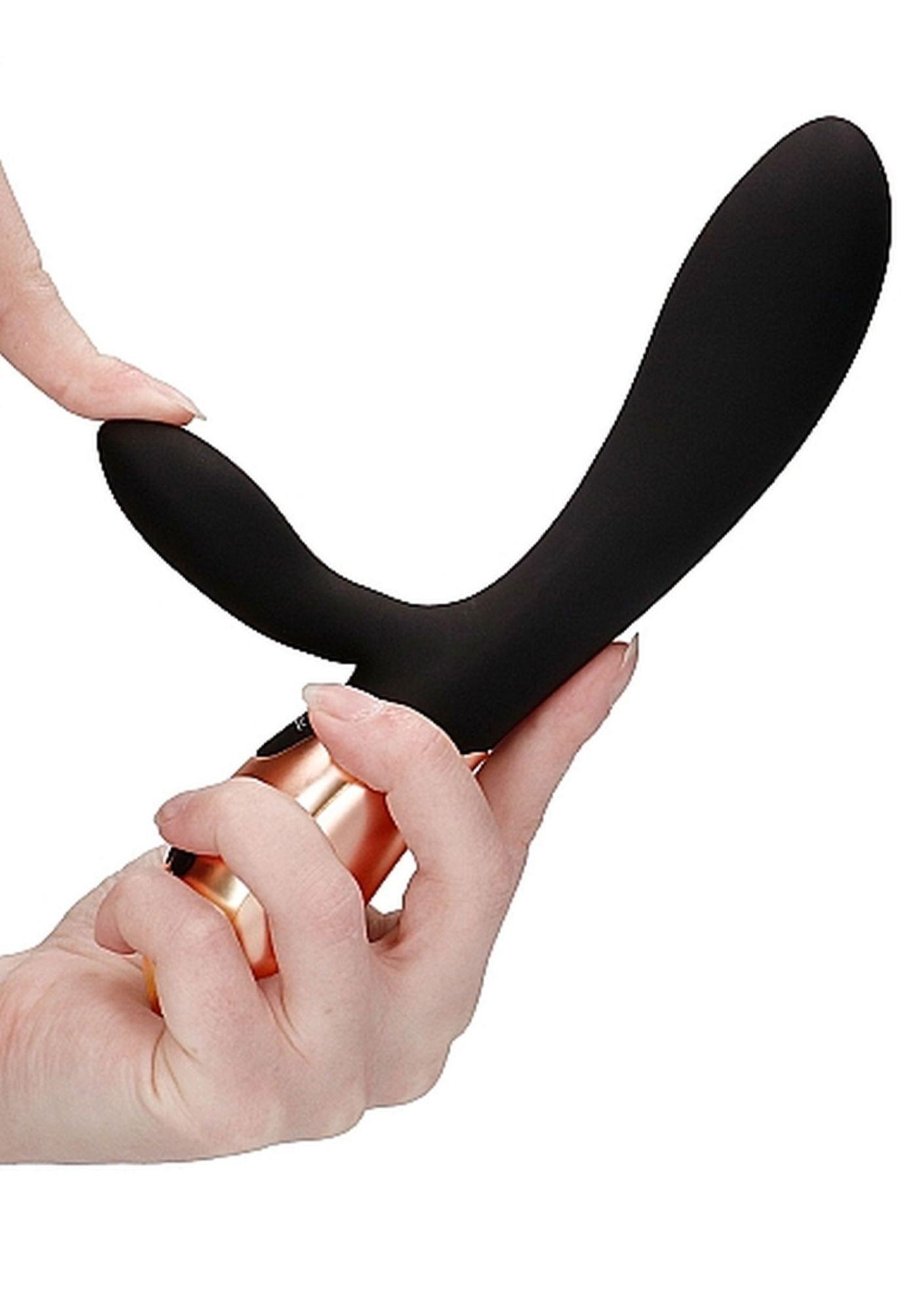 heating g-spot vibrator - exquisite - black