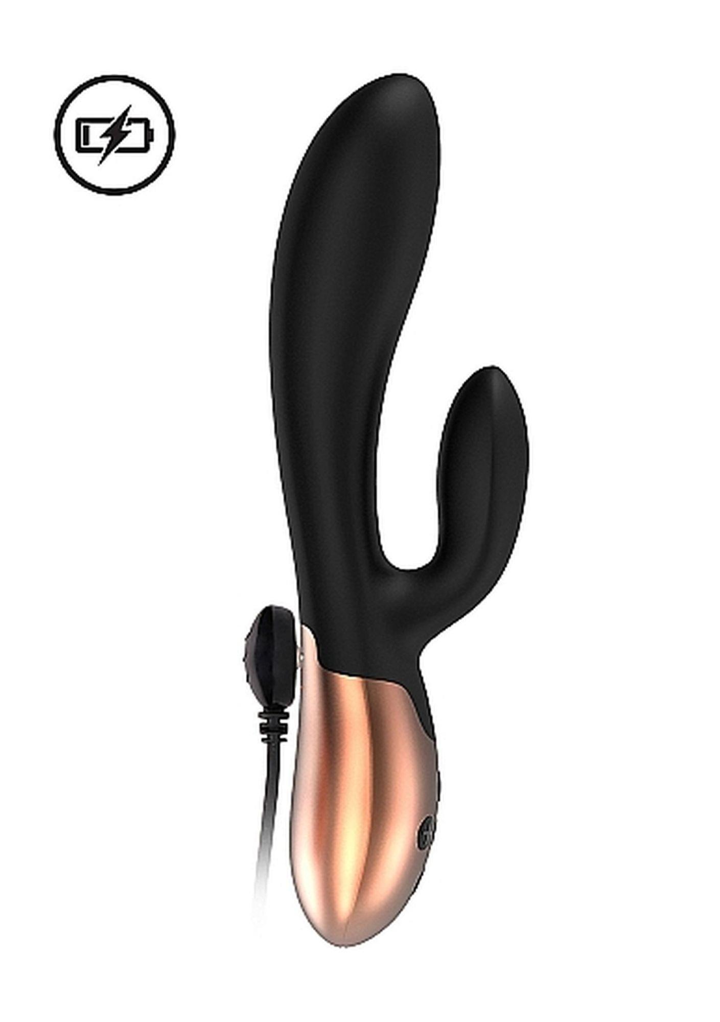 heating g-spot vibrator - exquisite - black
