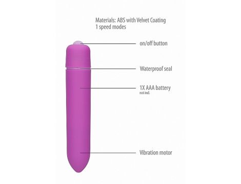 Jednobiegowy wibrator bullet Be Good Tonight fioletowy 9 cm - 8