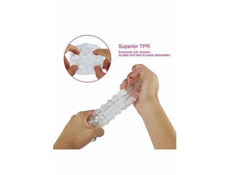 Masturbator Sono 68 przezroczysty 15 cm TPE - 6