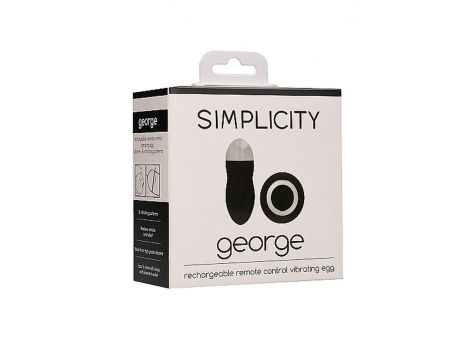 Jajko wibrujące z pilotem George Simplicity czarne akumulatorowe - 2
