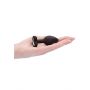 Silikonowy korek analny Diamond Heart Ouch! regularny czarny - 9
