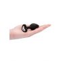 Silikonowy korek analny Diamond Heart Ouch! regularny czarny - 10