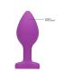 Korek analny Diamond Heart Ouch! fioletowy - 12