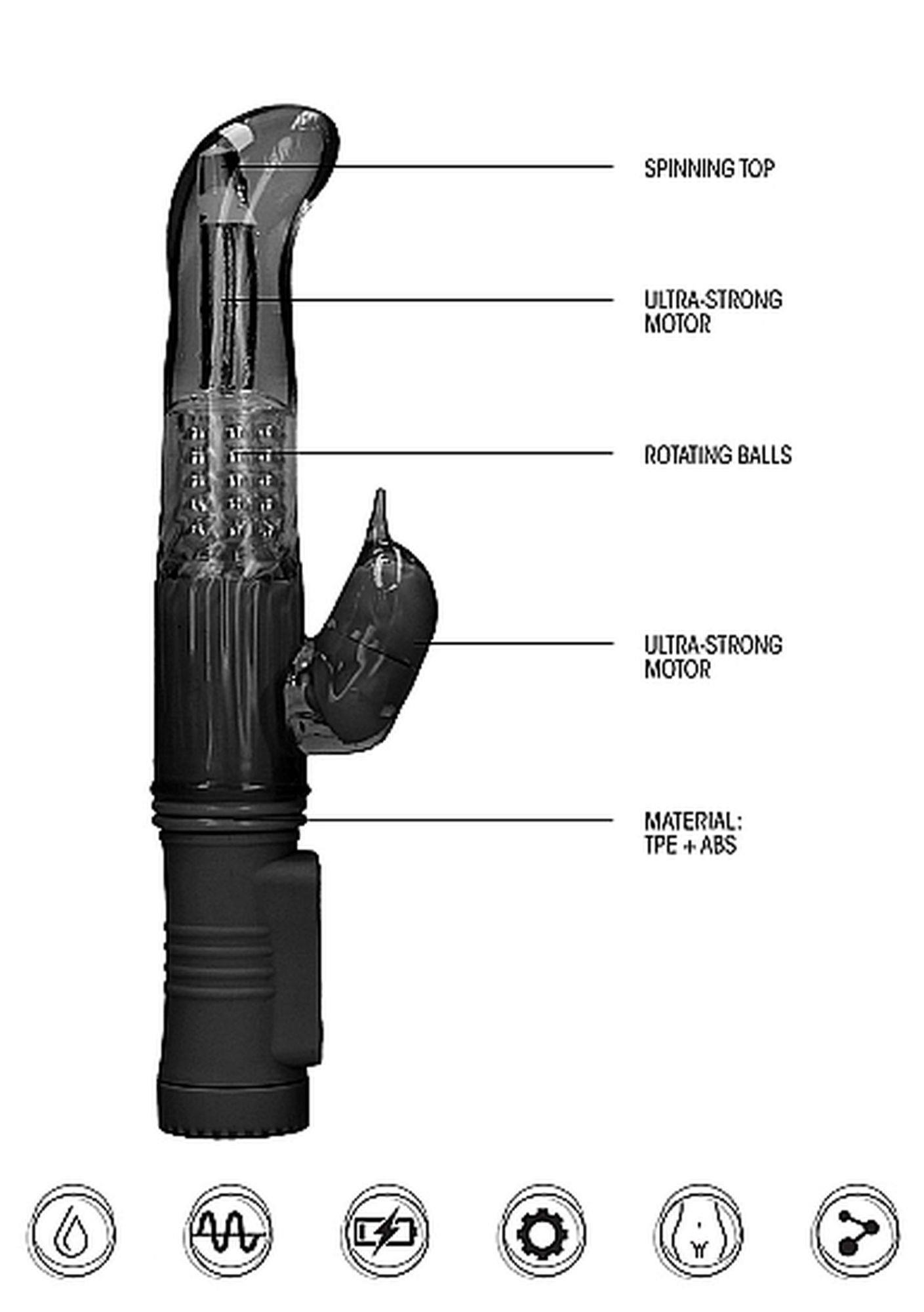 rotating dolphin - black