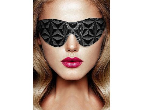Maska na oczy luksusowa Ouch! czarna 19,5 cm